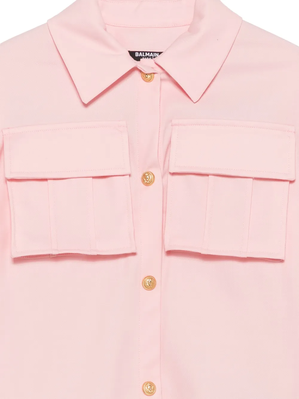 Balmain Kids Jurk met klepzakken Roze