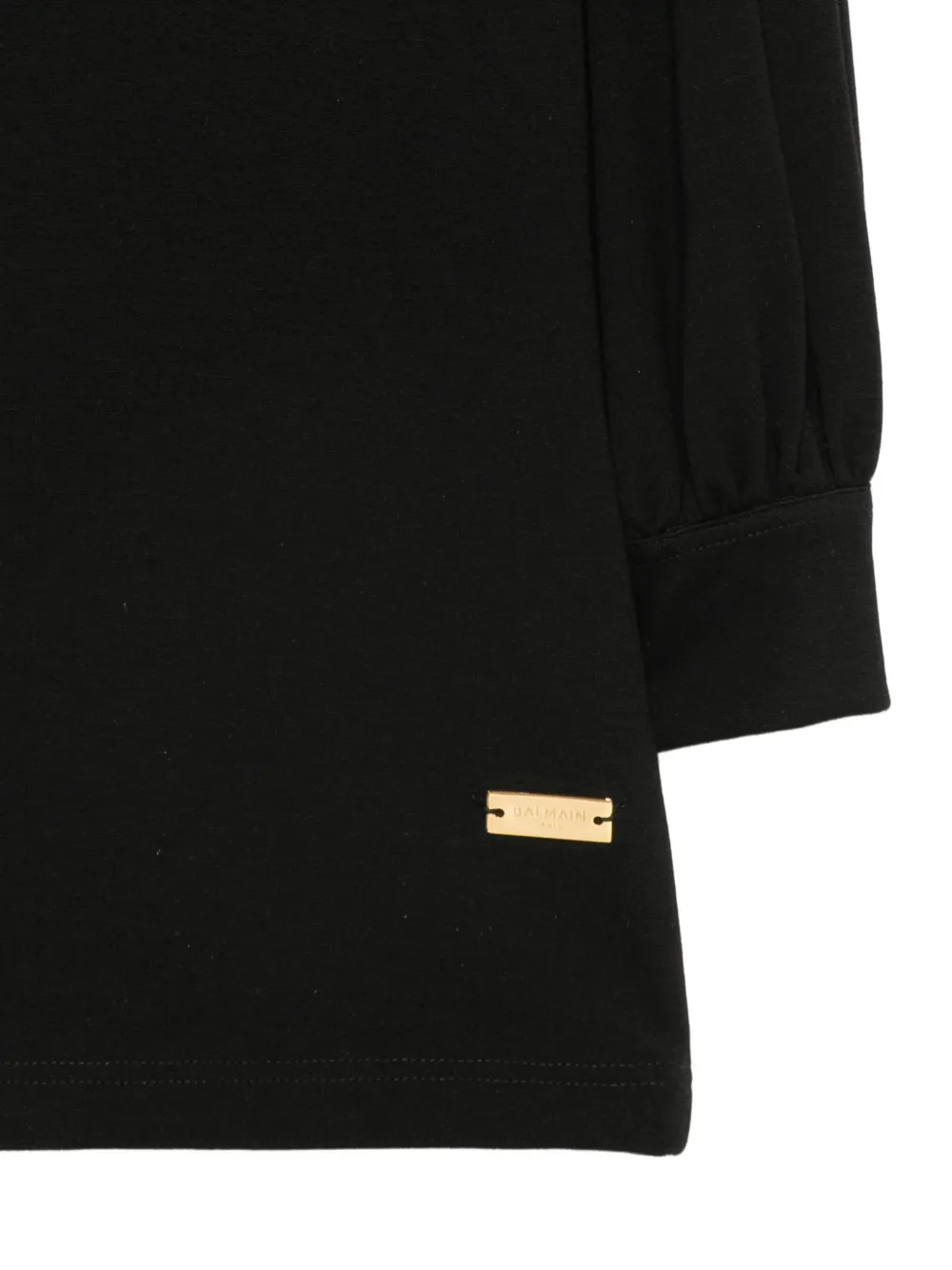 Balmain Kids Jurk met lange mouwen en knoop-detail Zwart