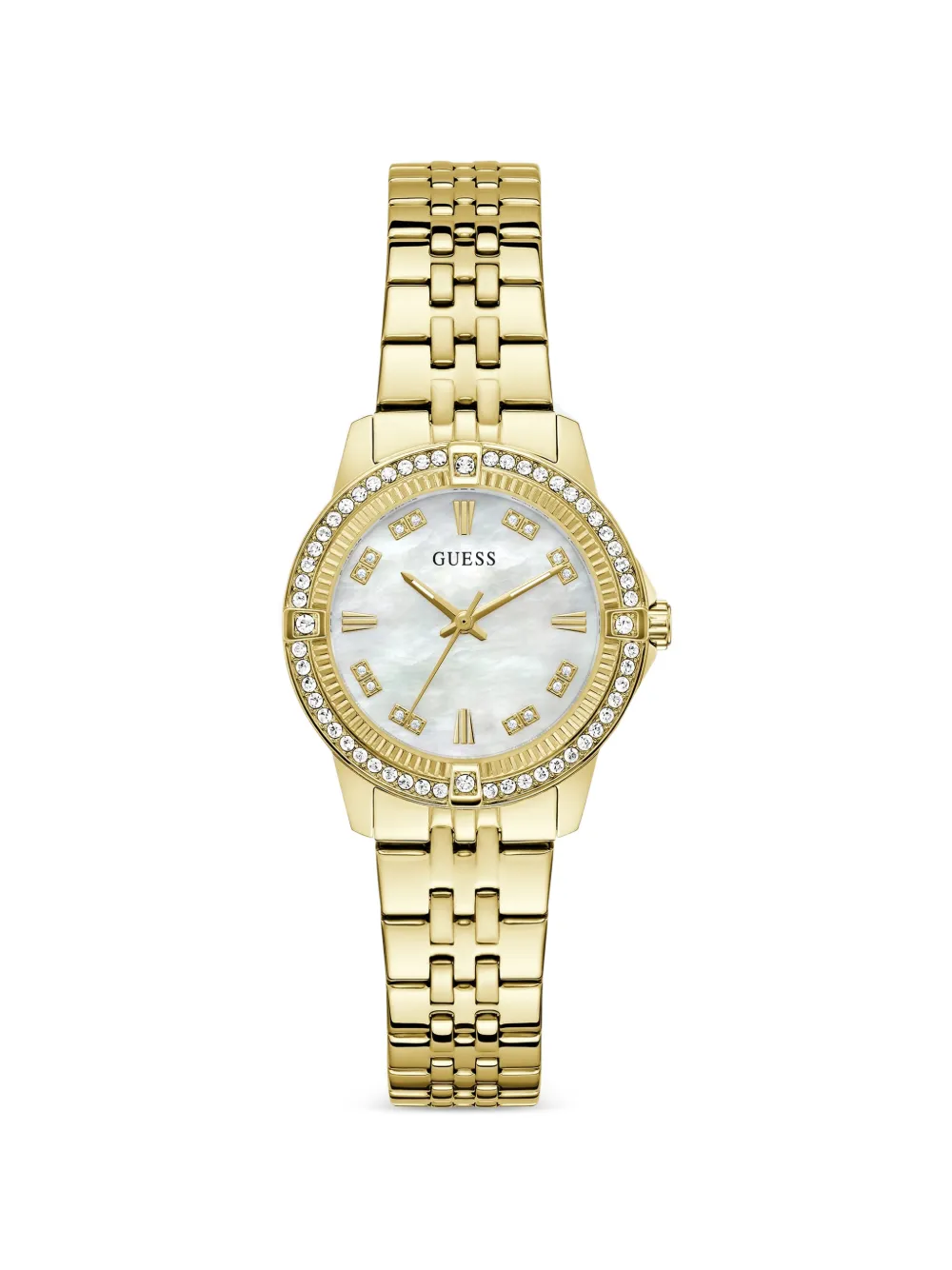 GUESS USA crystal stainless steel analogue 32 mm watch - Bianco