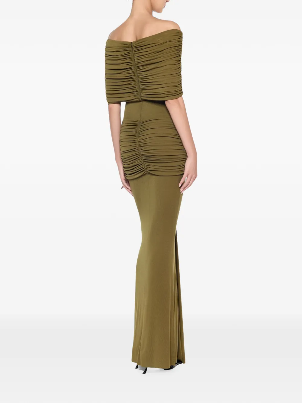 CHATS BY C.DAM Off-shoulder maxi-jurk Groen
