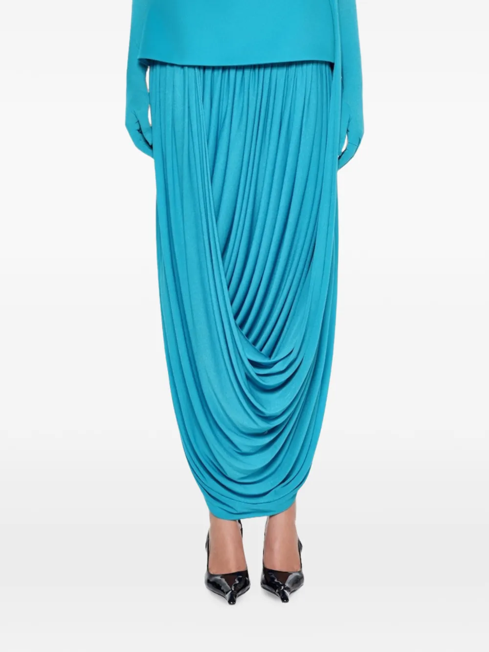 CHATS BY C.DAM Gedrapeerde maxi-jurk Blauw