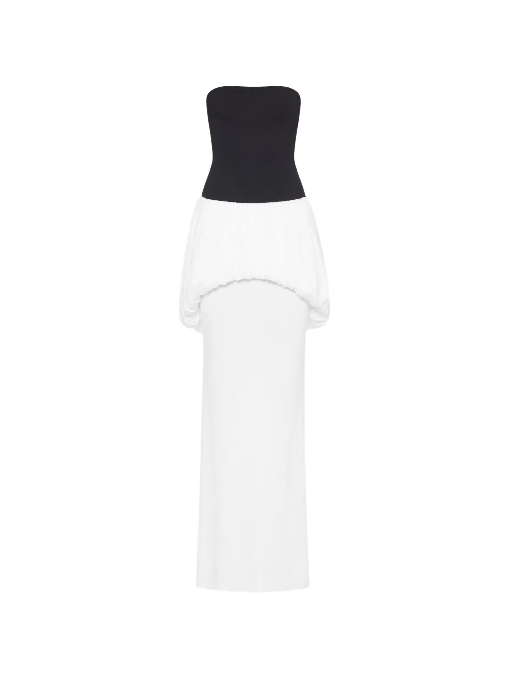 CHATS BY C.DAM Katherine strapless draped maxi dress