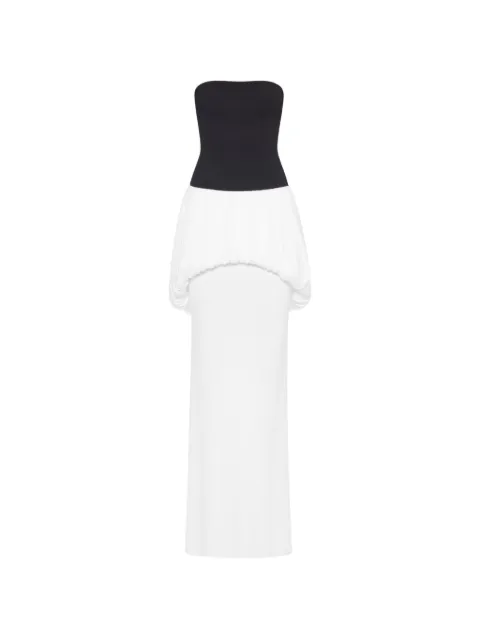 CHATS BY C.DAM vestido largo Katherine palabra de honor drapeado