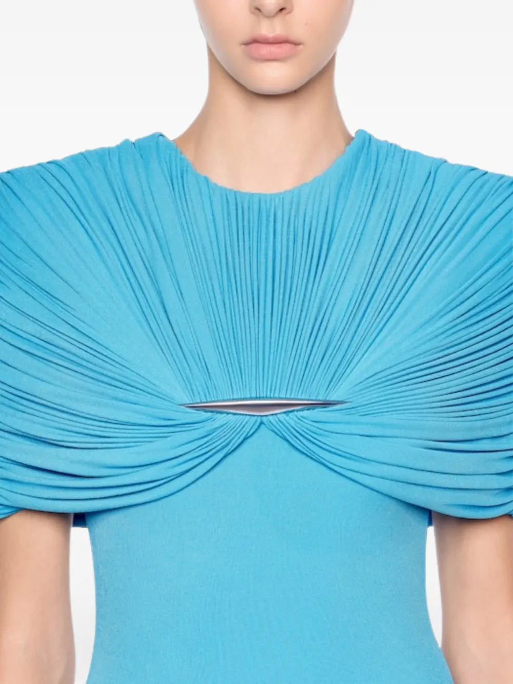CHATS BY C.DAM Sarah gedrapeerde maxi-jurk met metalen details Blauw