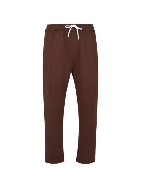 Exit Society drawstring-waist embroidered track pants