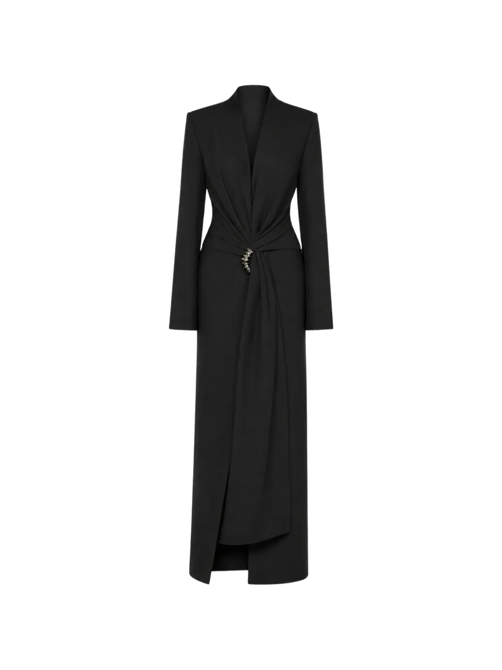 CHATS BY C.DAM draped coat - Black