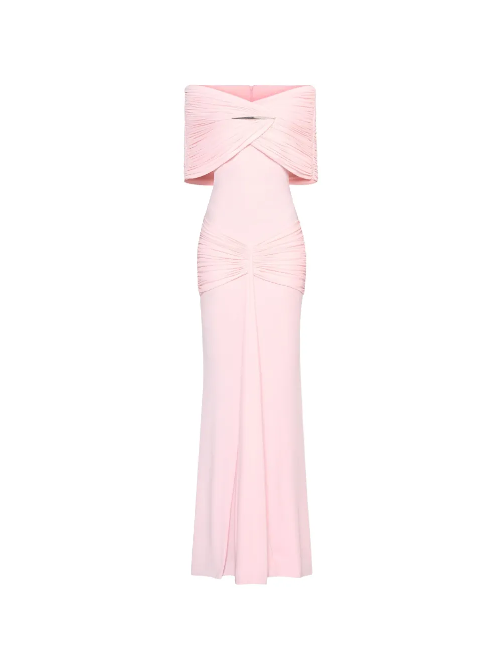 CHATS BY C.DAM draped off-shoulder dress