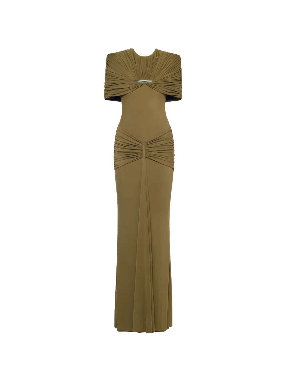 CHATS BY C.DAM Virginia draped metal-accented dress