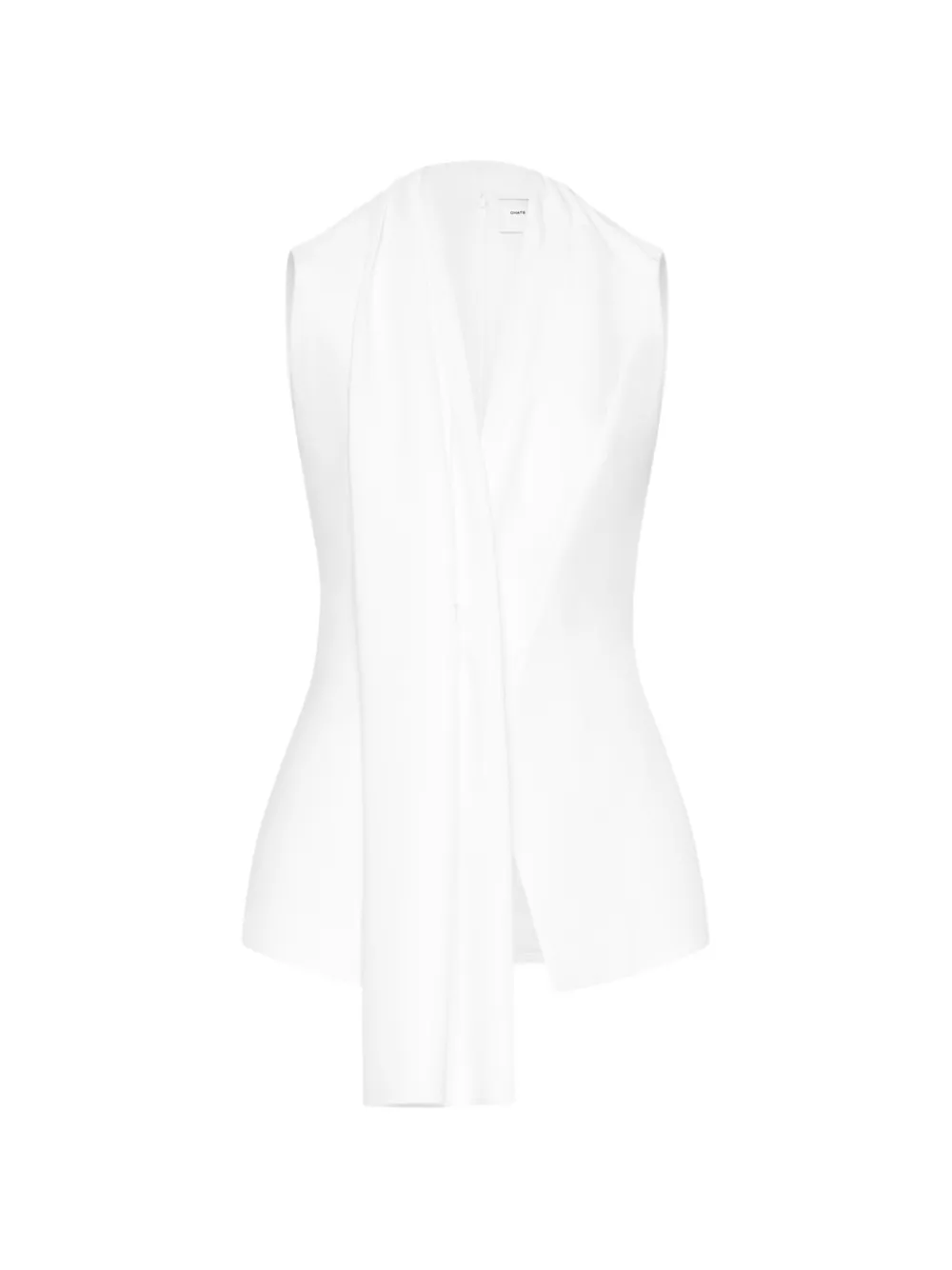 CHATS BY C.DAM draped collarless vest - Bianco