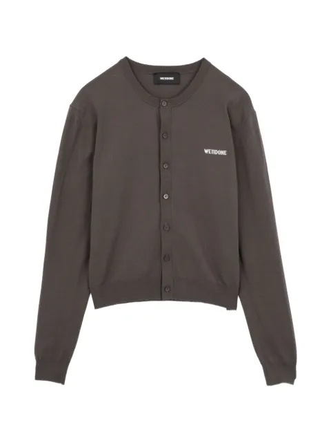 We11done crew-neck long-sleeve cardigan
