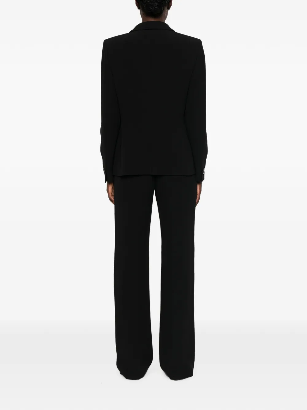 Giorgio Armani Pak met enkele rij knopen en sjaalrevers Zwart