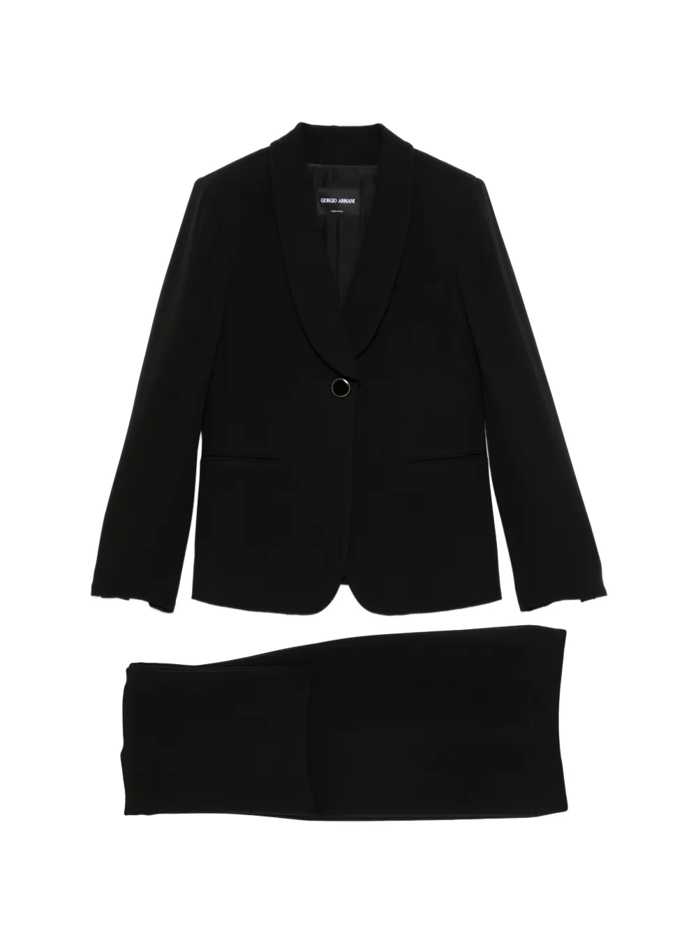 Giorgio Armani Anzug mit Schalrevers - Schwarz
