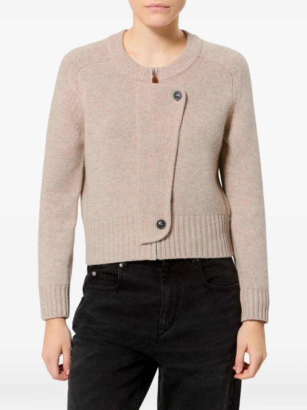 ISABEL MARANT Murielle vest met ritssluiting Beige