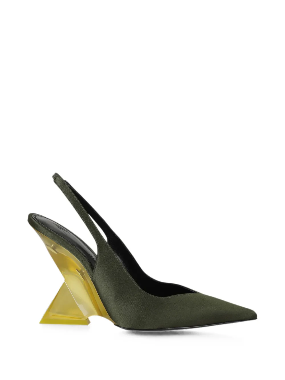 The Attico Cheope sculptural-heel slingback pumps - Verde