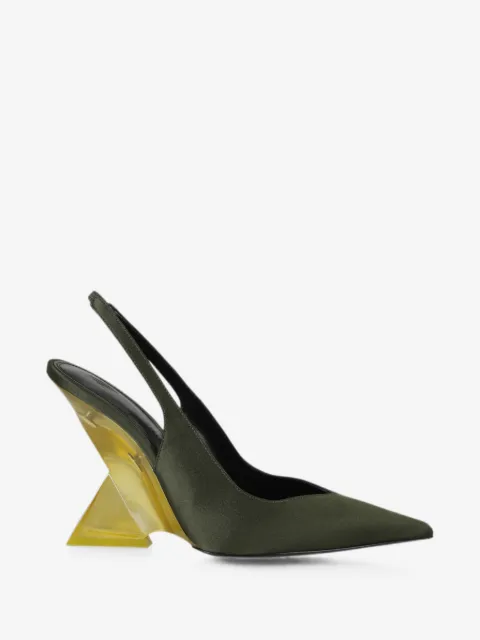 The Attico zapatos de tacón Cheope con tira trasera y tacón escultural
