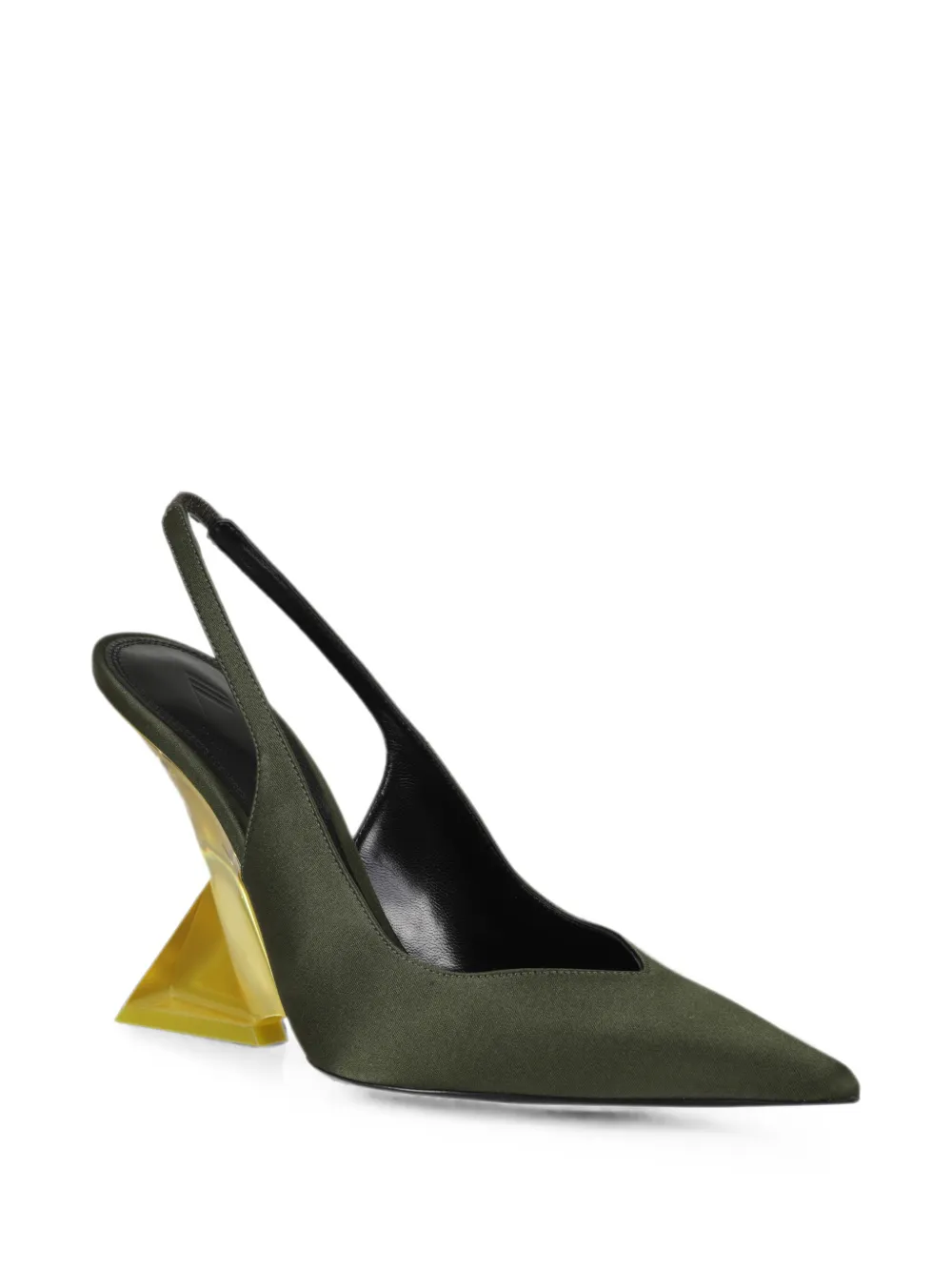 The Attico Cheope sculptural-heel slingback pumps Groen