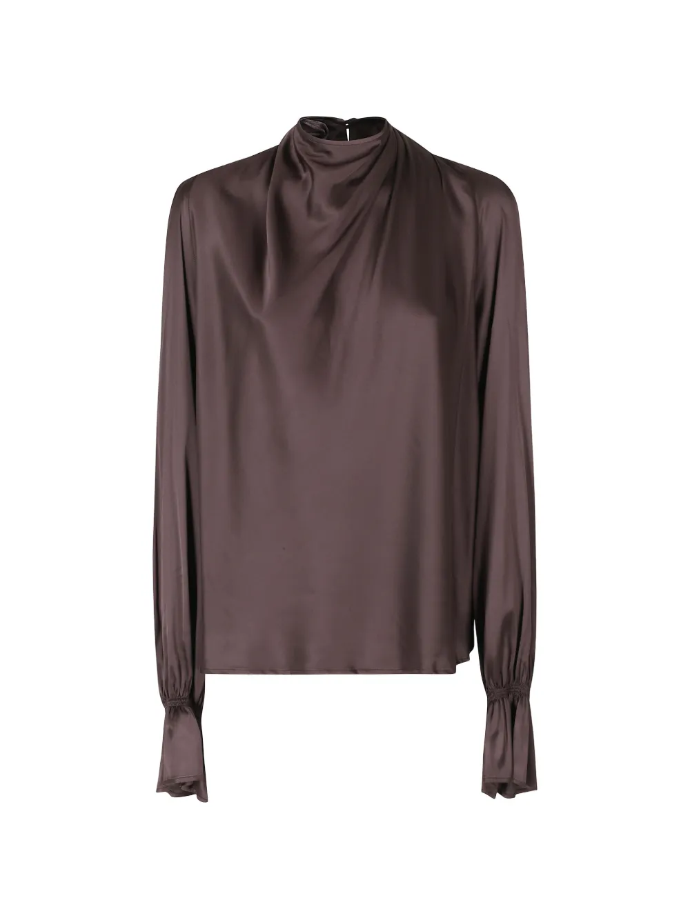 Raquel Diniz Moona draped-neck blouse - Marrone