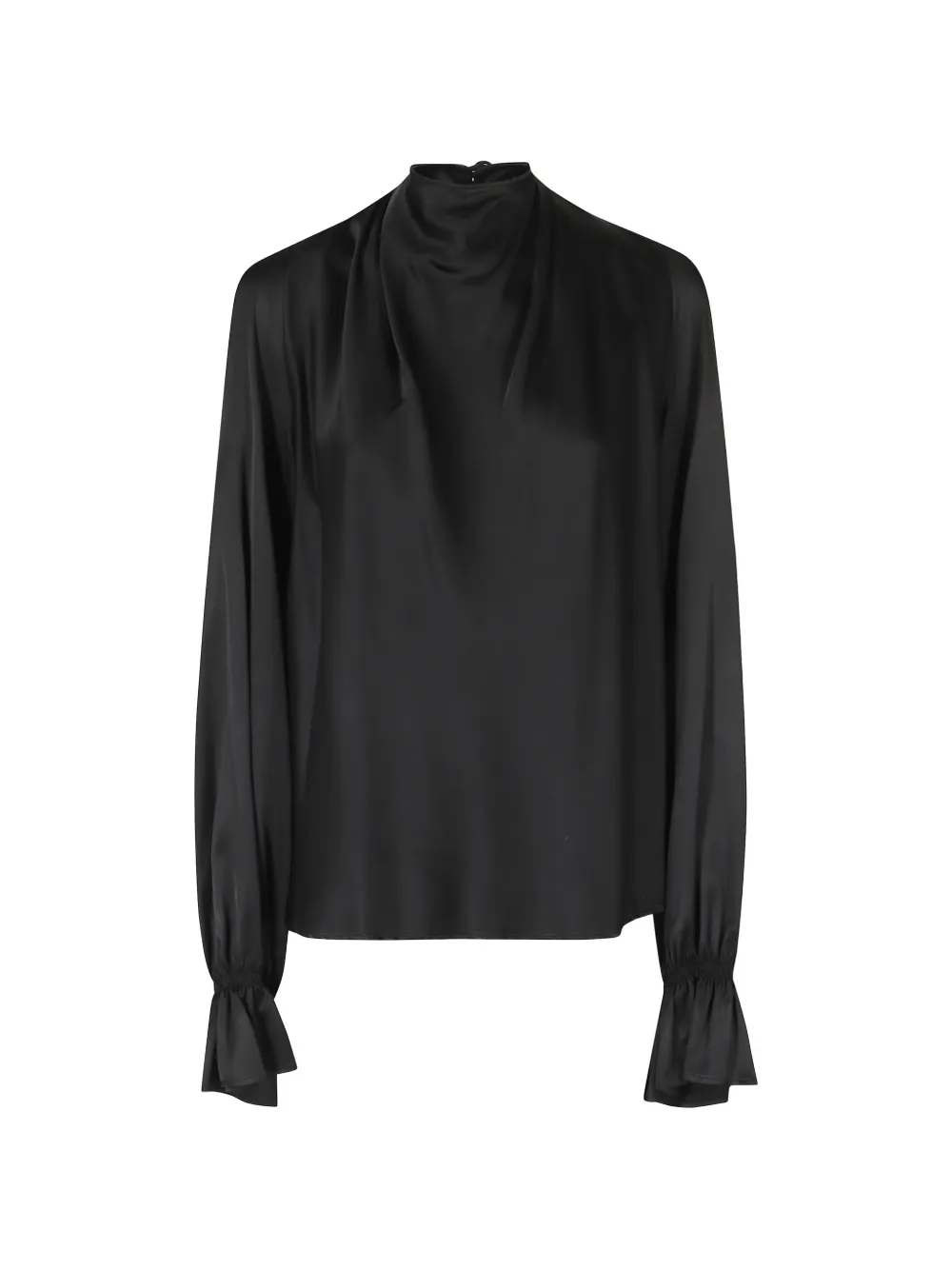 Raquel Diniz Moona drape-neck blouse - Black