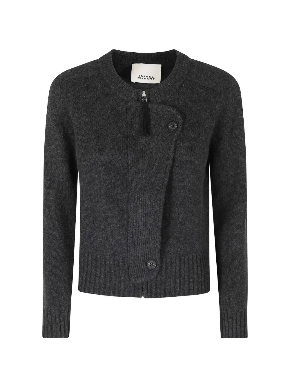 ISABEL MARANT Murielle asymmetric zip-fastening cardigan - Grau