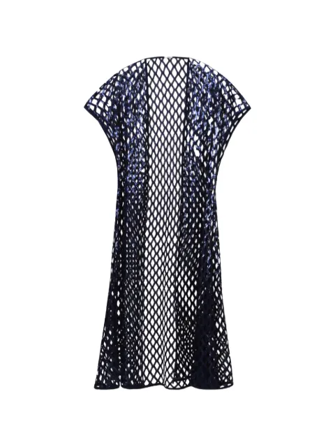 Gemy Maalouf sequin-embellished fishnet cape