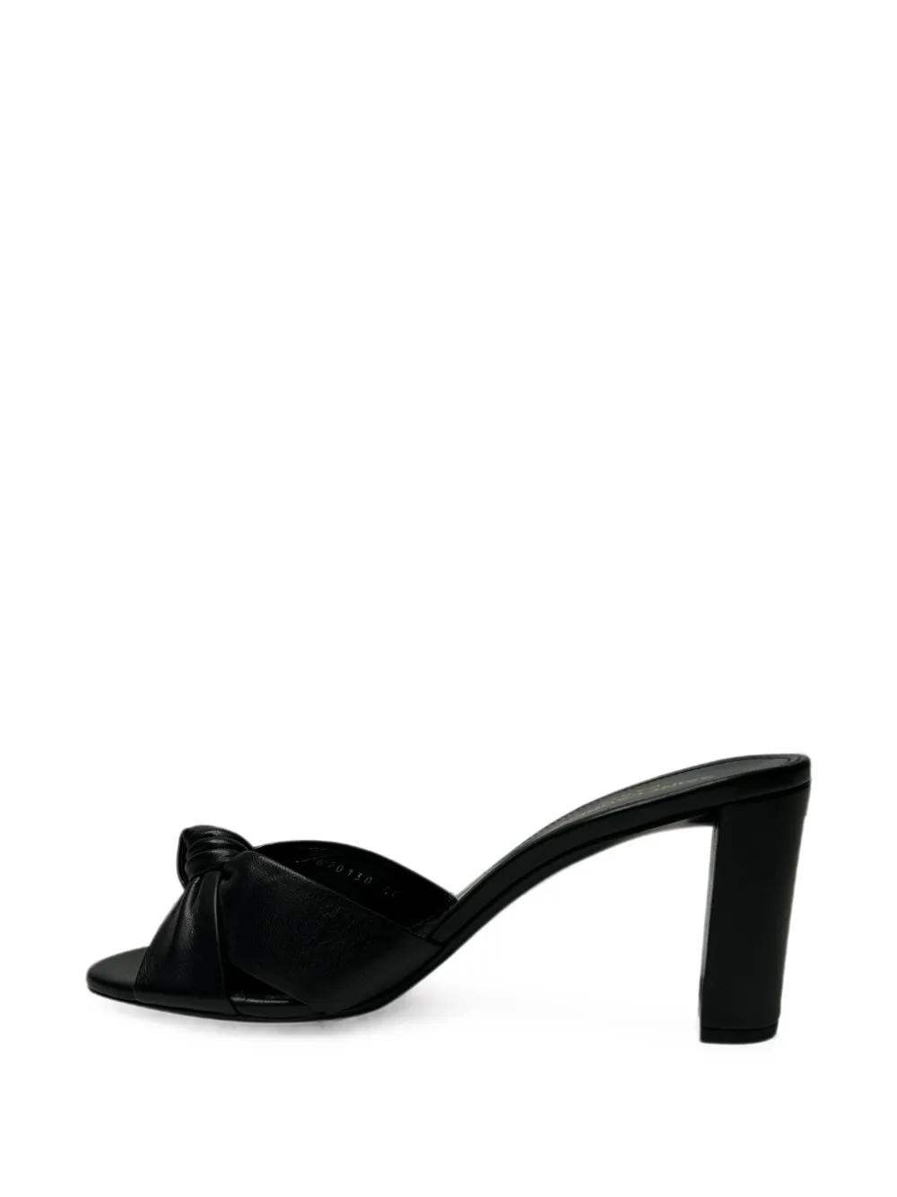 Saint Laurent Pre-Owned Bianca knotted slide sandals - Nero