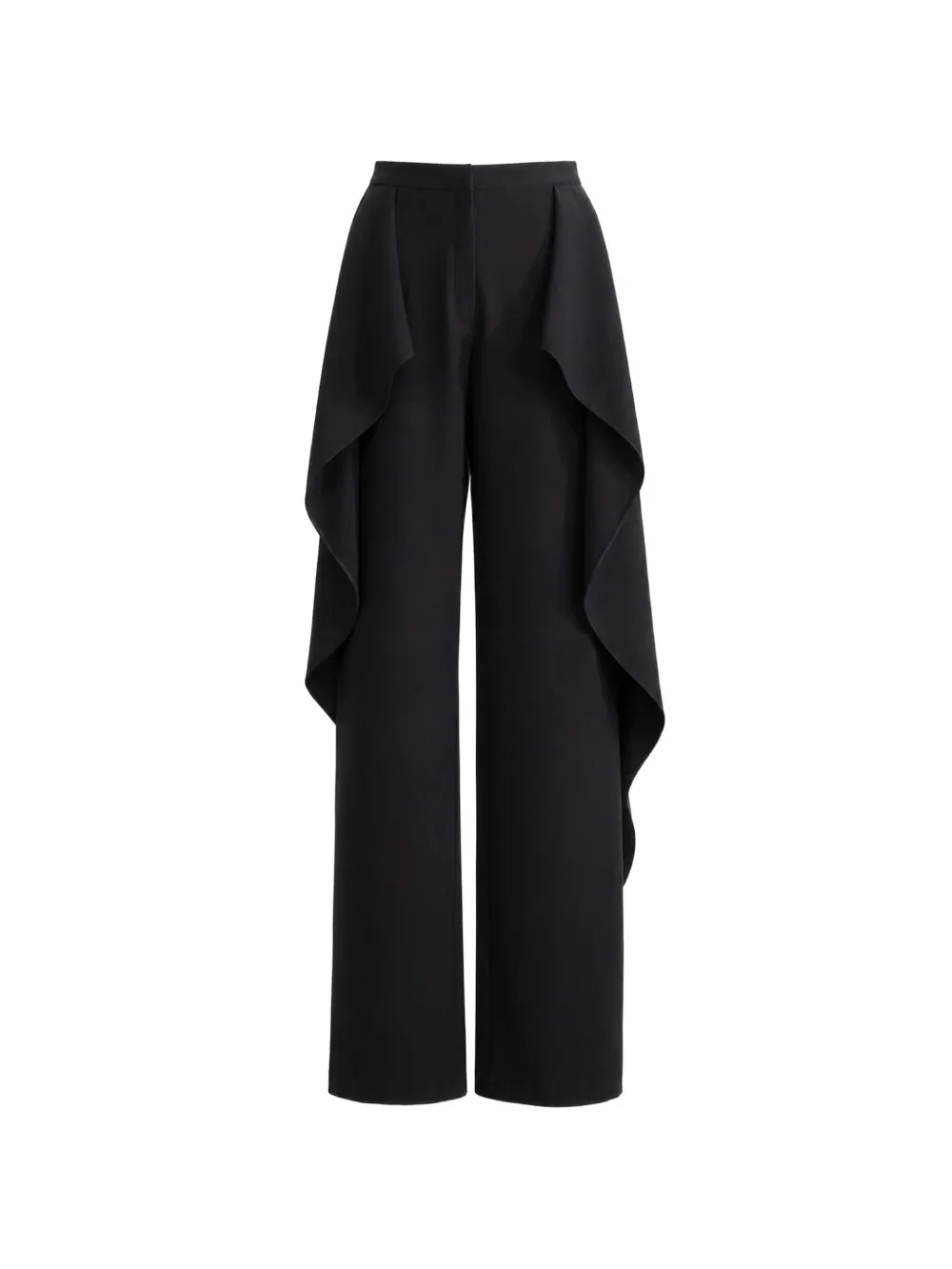 Gemy Maalouf ruffled crepe-texture trousers