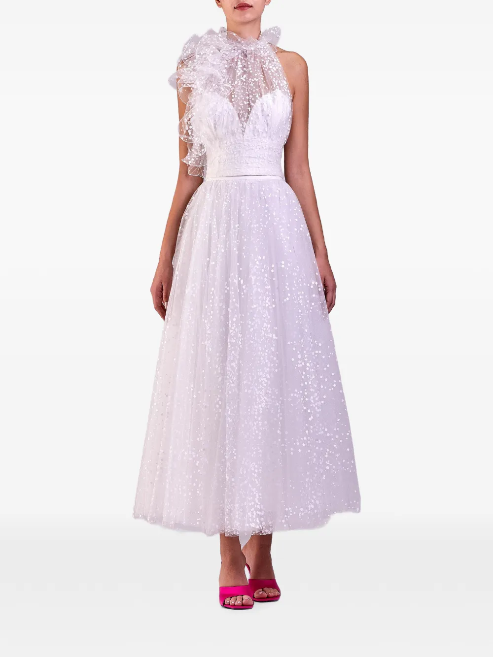 Gemy Maalouf polka-dot tulle skirt