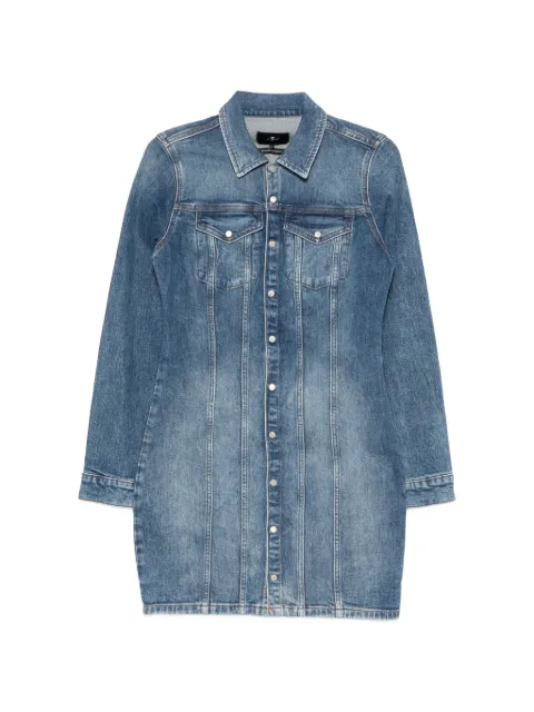 7 For All Mankind vestido corto manga larga con botones