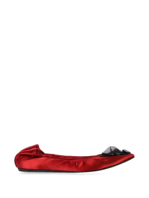 Lanvin Pre-Owned brooch-embellished ballet flats