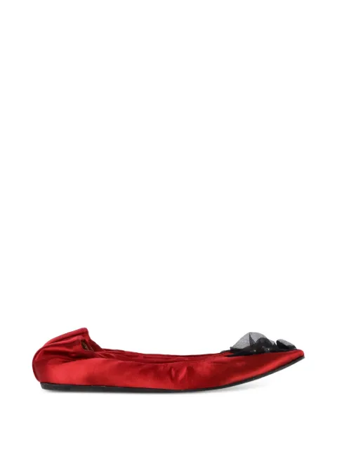 Lanvin Pre-Owned brooch-embellished ballet flats