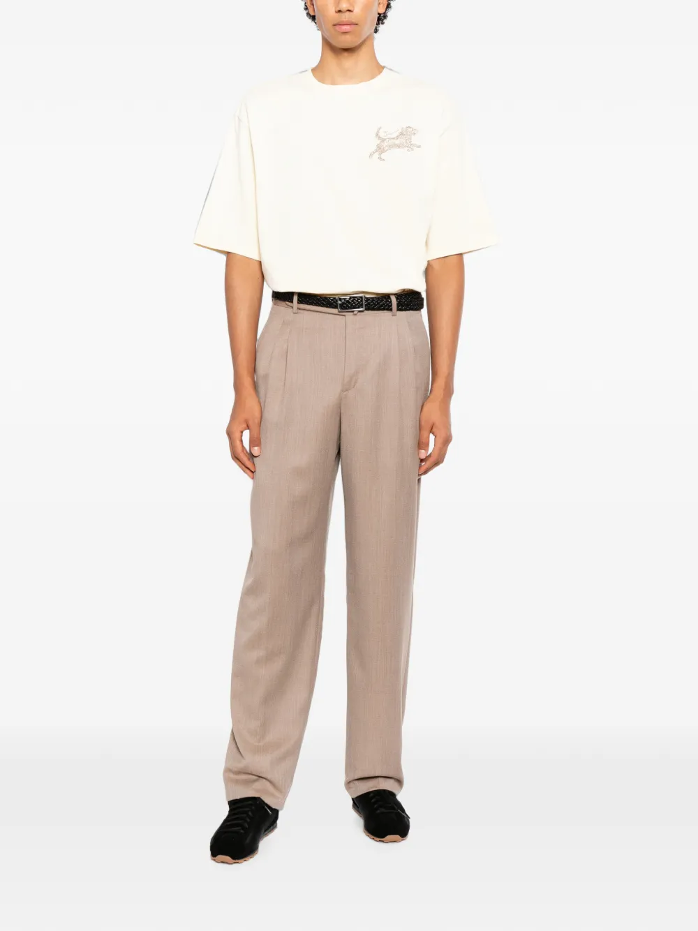 Jacquemus Katoenen T-shirt met hondenprint Beige