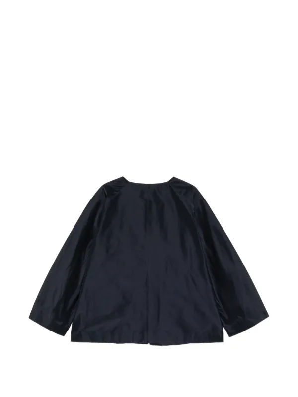 Jil Sander ジップアップノーカラージャケット アウター　ジルサンダー Jil Sander ジップアップ ノーカラージャケット | ブルー | FARFETCH JP