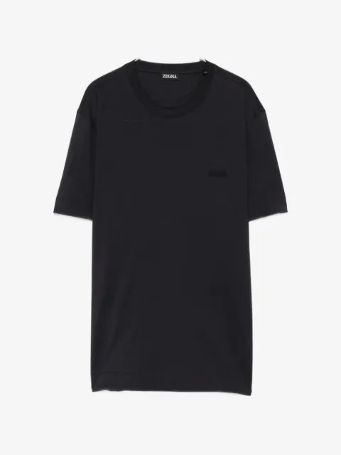 Zegna playera de algodón con logo bordado
