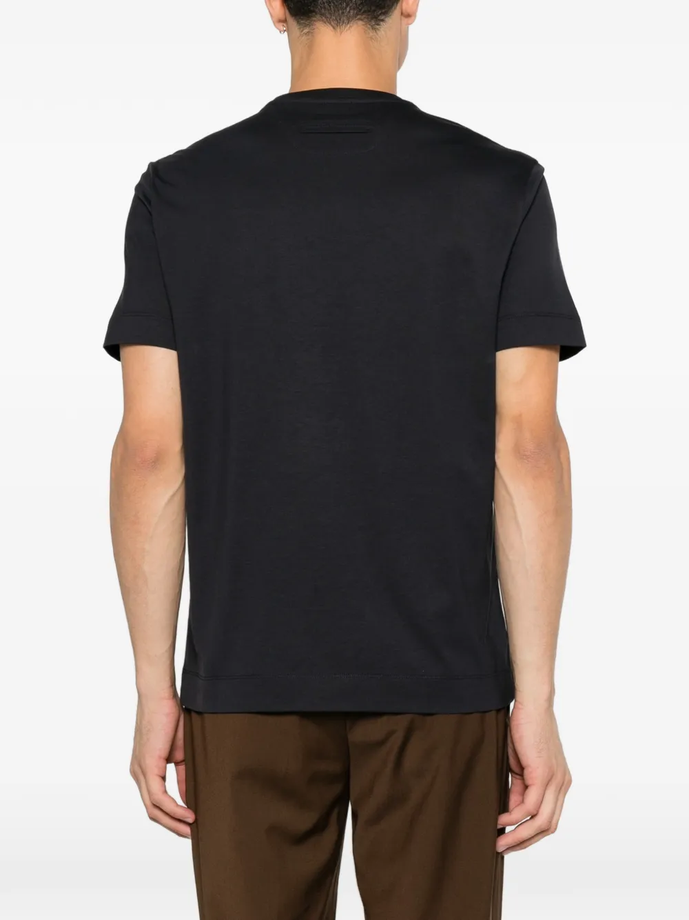 Zegna T-shirt met geborduurd logo Grijs