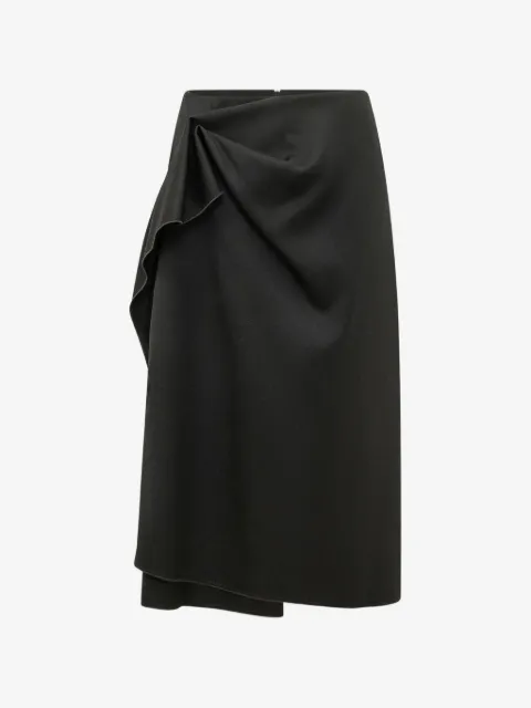 Lanvin jupe mi-longue à effet drapé en laine
