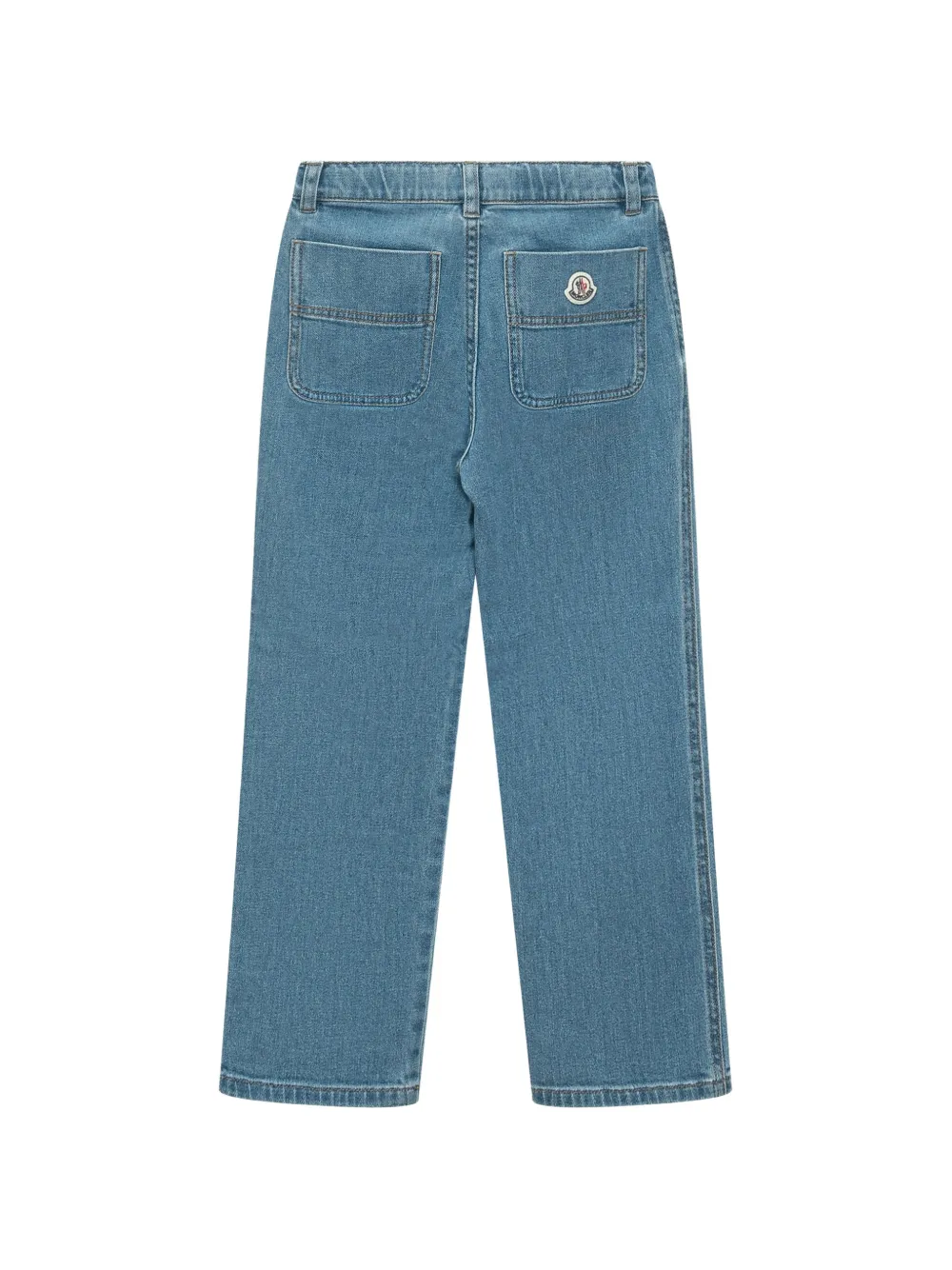 Moncler Enfant Jeans met logopatch Blauw