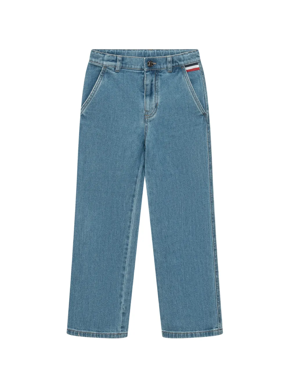 Moncler Enfant Jeans met logopatch Blauw