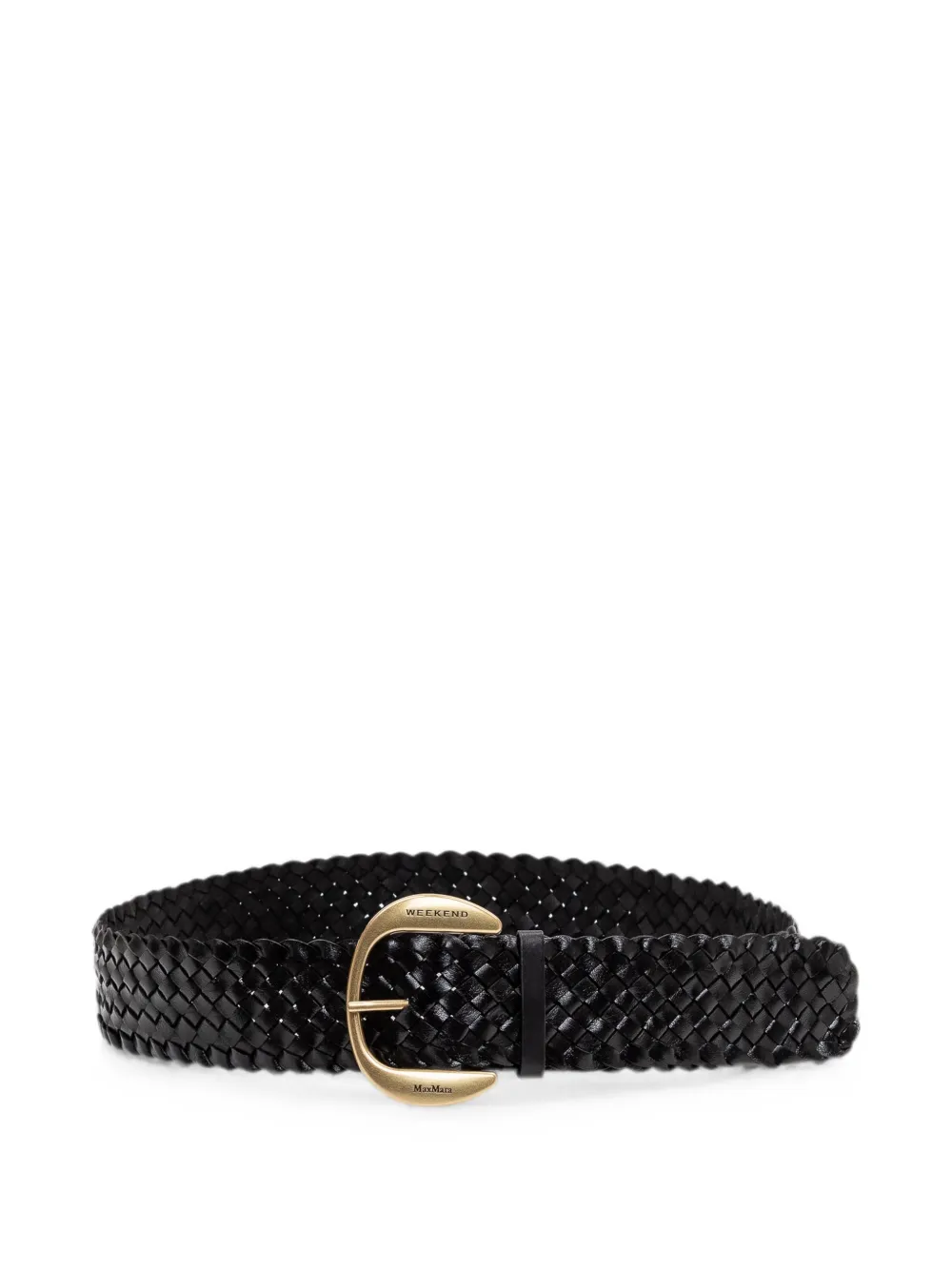 Weekend Max Mara woven leather belt - Nero