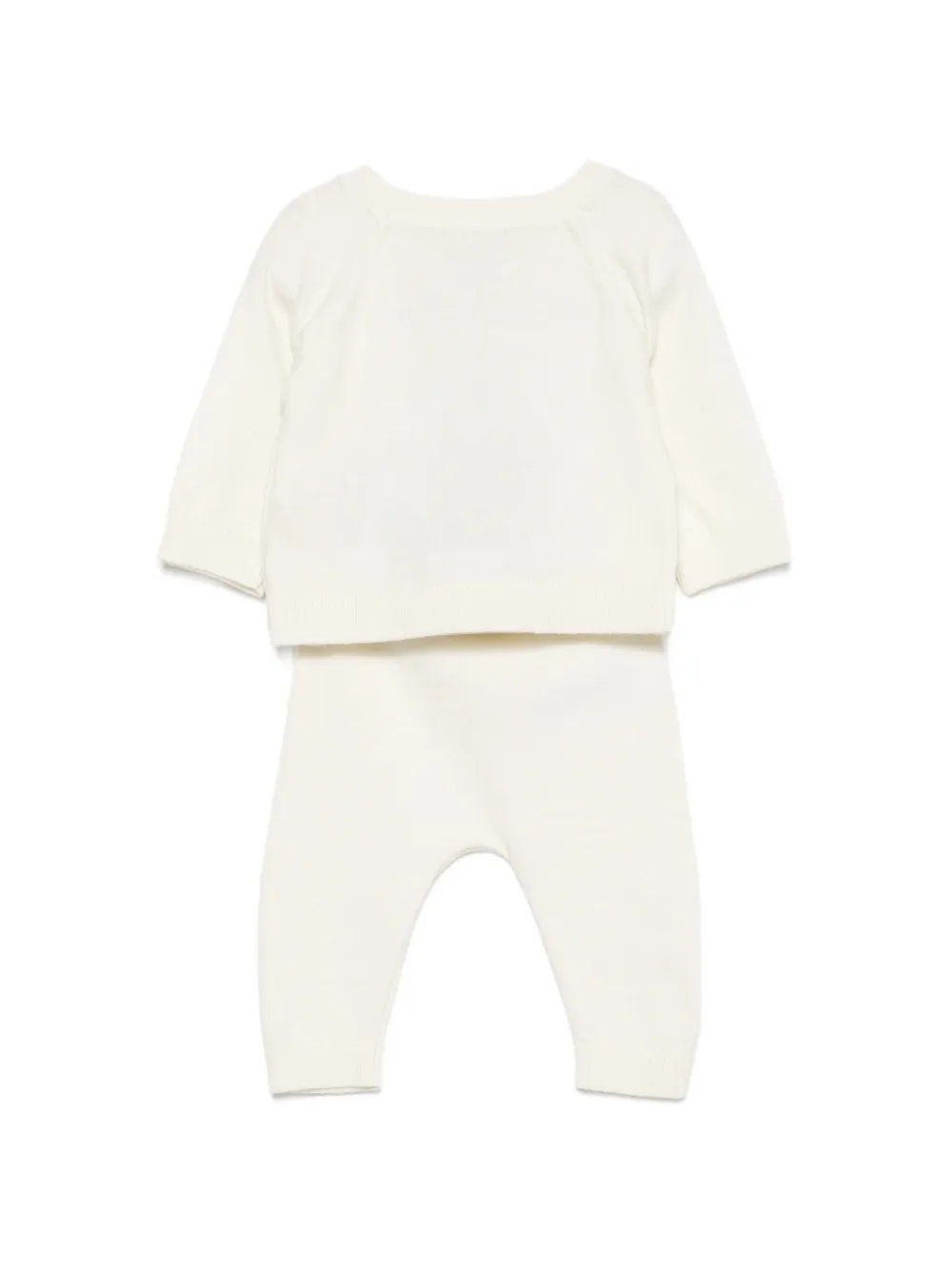 Petit Bateau Broekset verfraaid met hond Wit