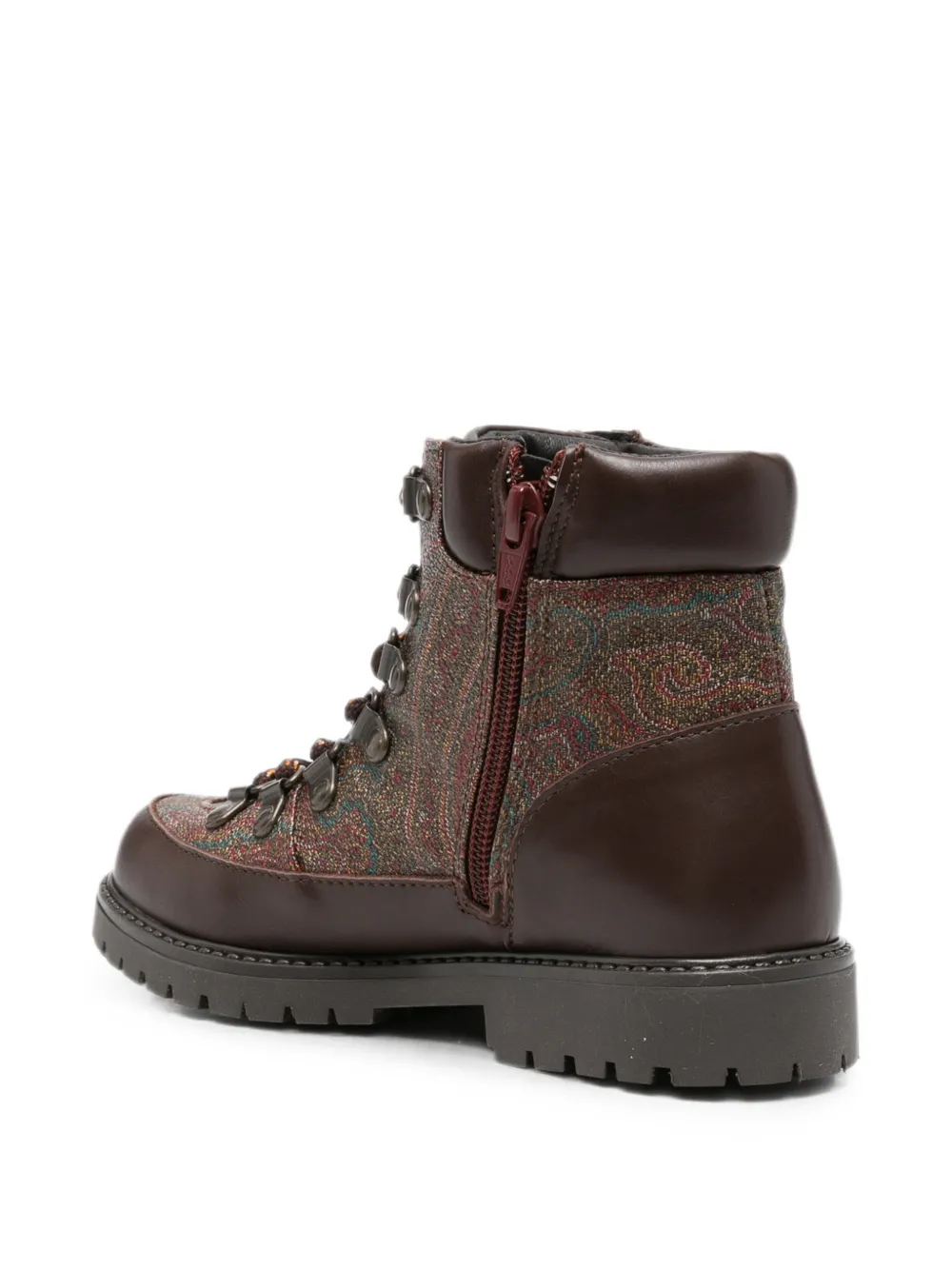 ETRO KIDS paisley-print ankle boots Bruin