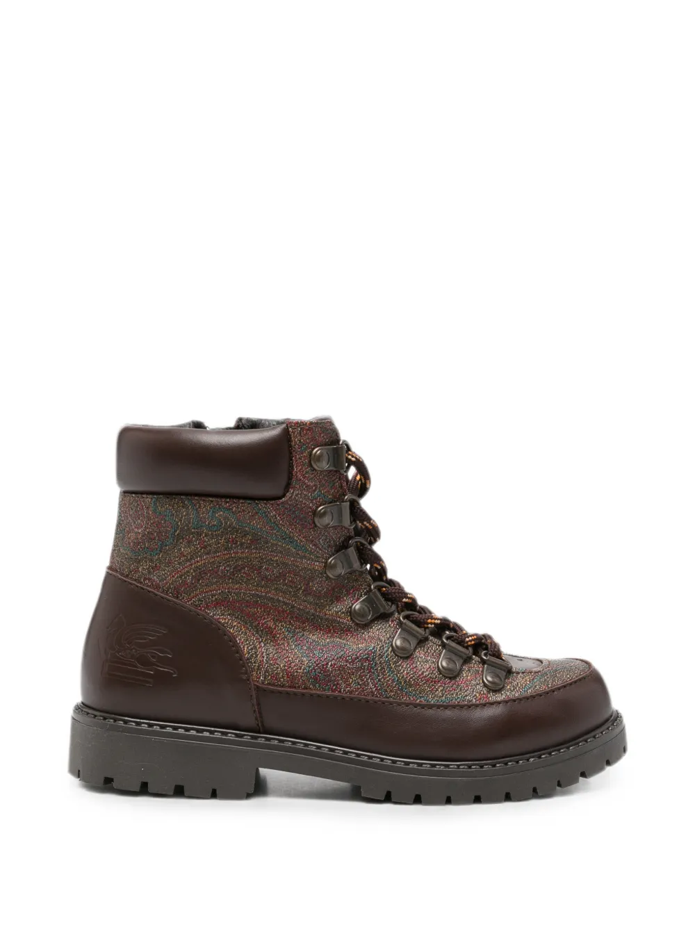 ETRO KIDS paisley-print ankle boots Bruin