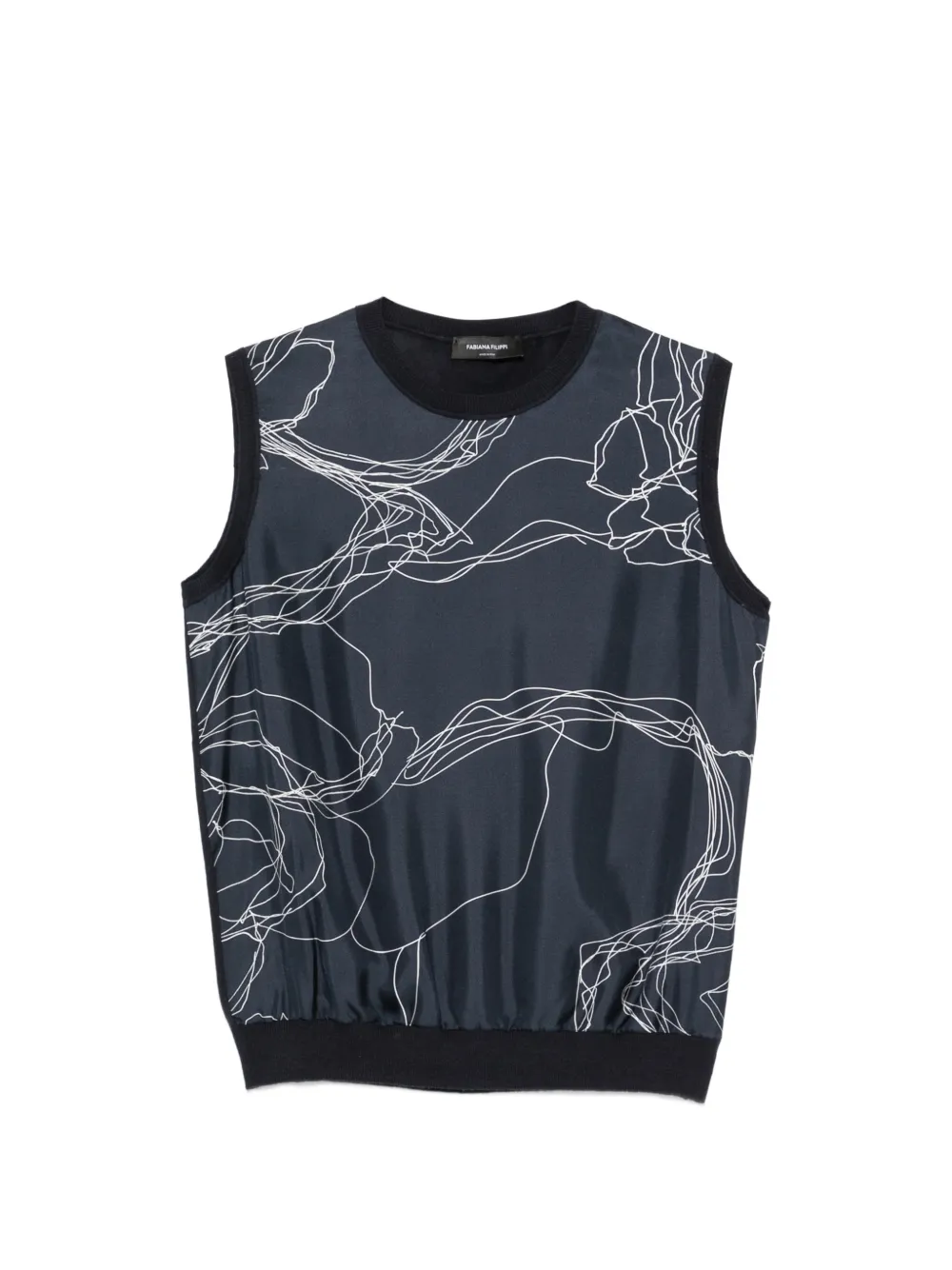 Fabiana Filippi abstract-print vest - Blu