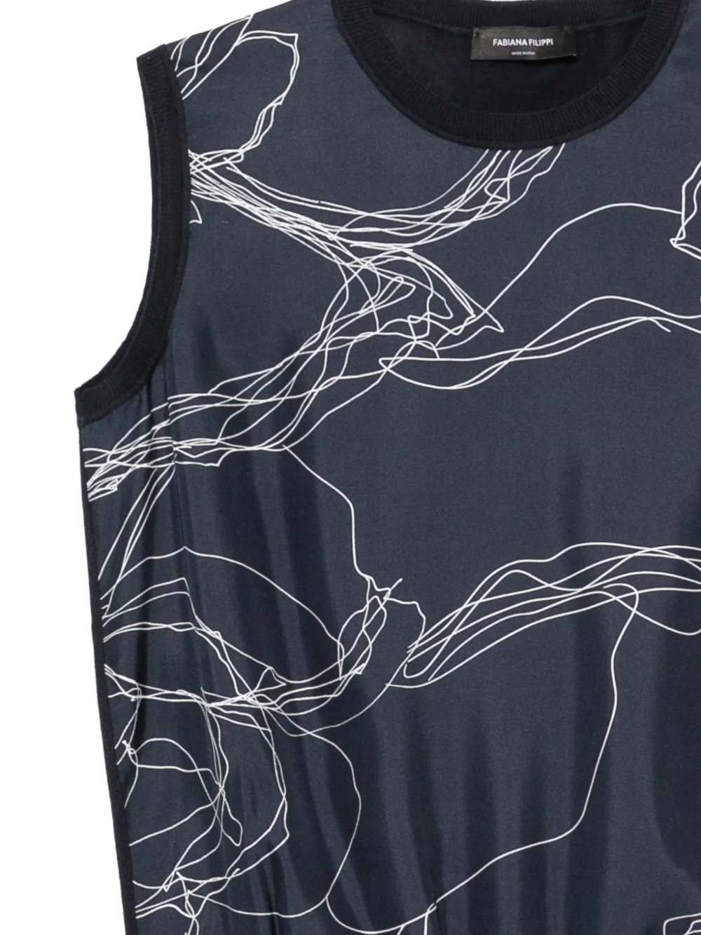 Fabiana Filippi Top met abstracte print Blauw