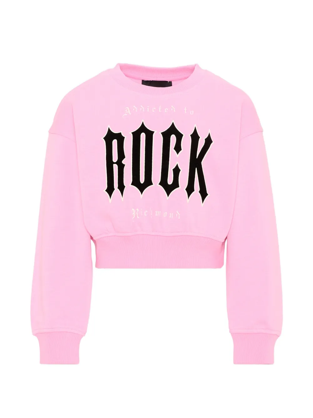 John Richmond Junior logo-print cropped sweatshirt - Rosa
