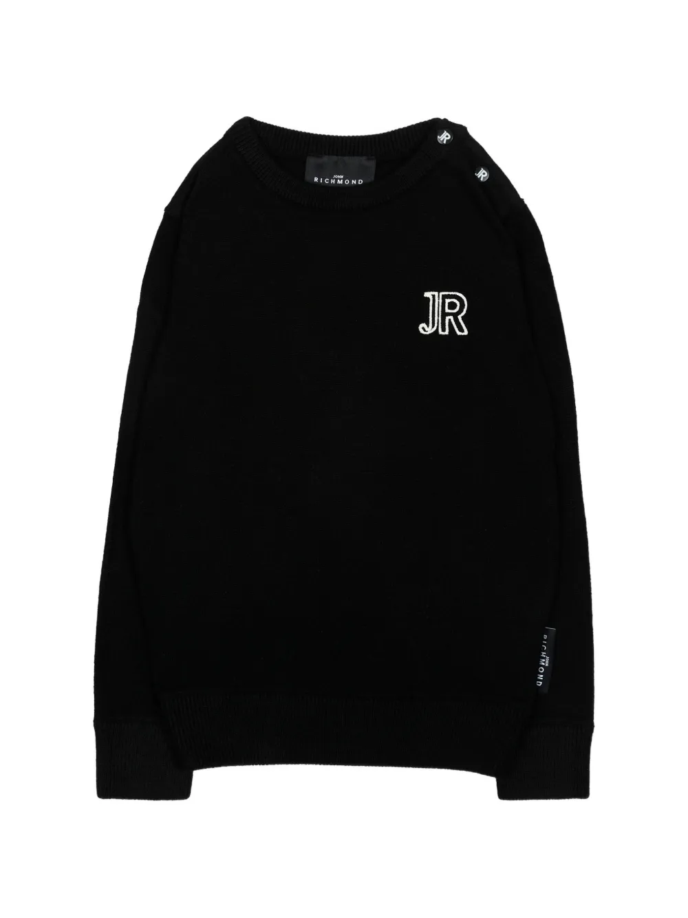 John Richmond Junior logo-embroidered sweater - Nero