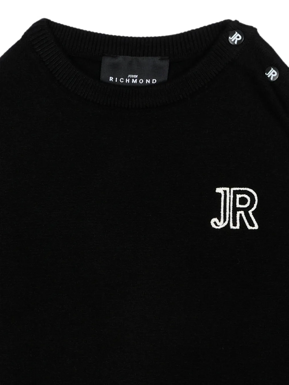 John Richmond Junior Trui met geborduurd logo Zwart