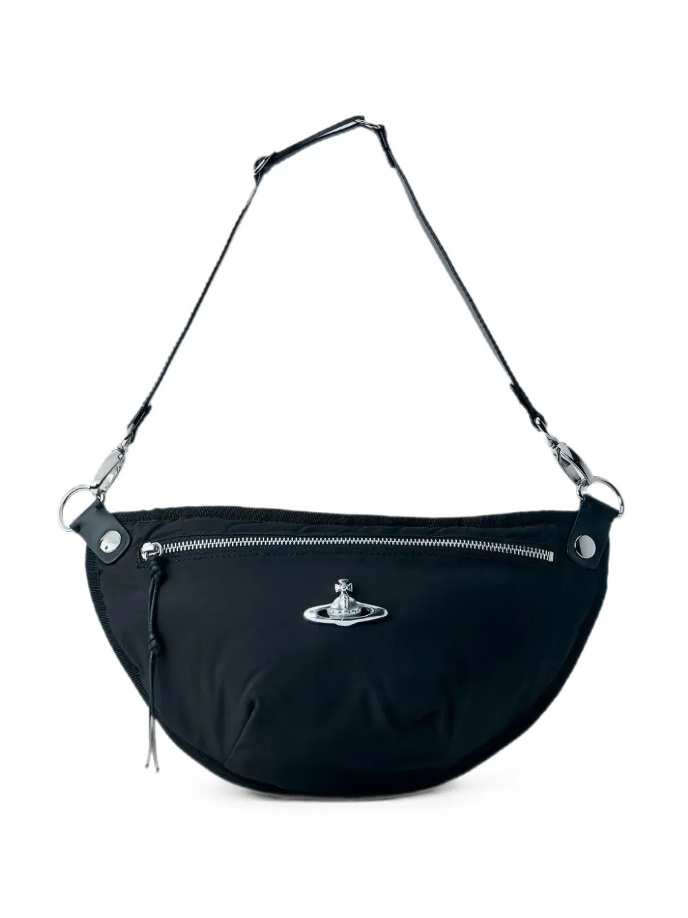 Vivienne Westwood Orb plaque shoulder bag - Black