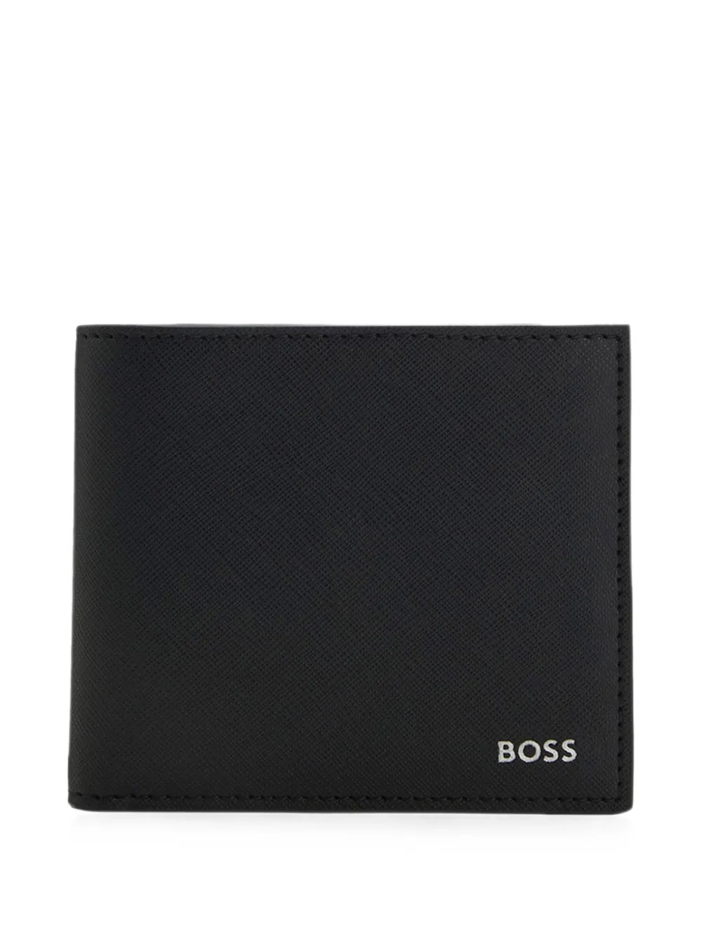 BOSS logo-plaque bifold wallet - Nero