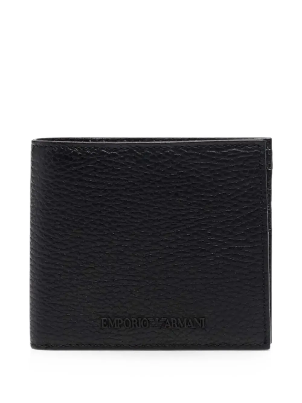 Emporio Armani logo-debossed grained-leather wallet - Nero