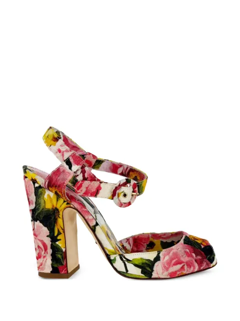 Dolce & Gabbana Pre-Owned Floral-print peep-toe sandals